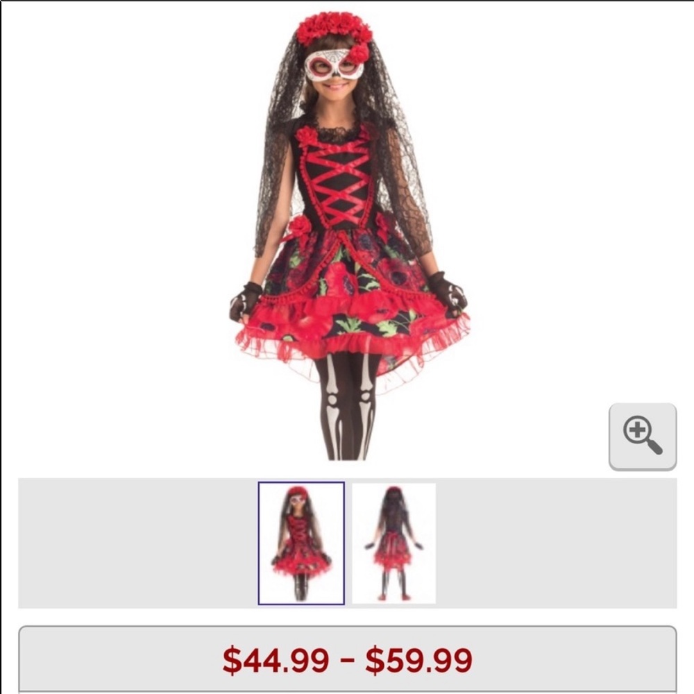 Day of the dead girls costume dress